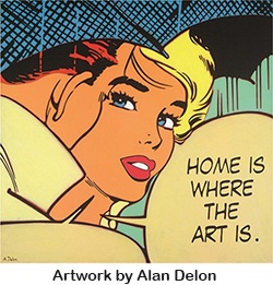 Home is Where the Art is retro image by Alan Delon