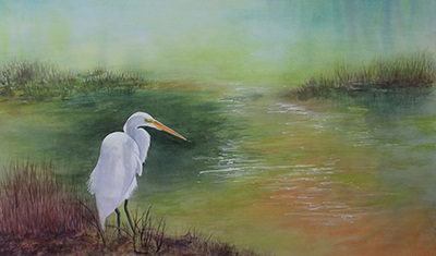 At the Edge of the Marsh painting by Betty Moore