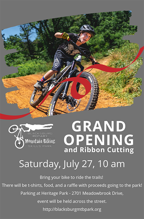 Mountain Bike Skills Park Grand Opening poster