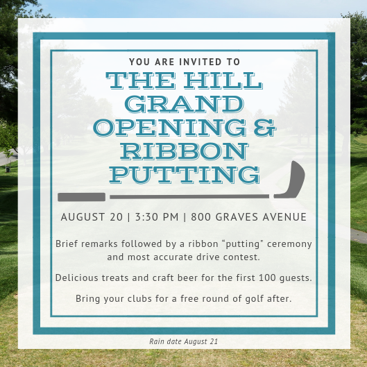 Hill Grand Opening invitation